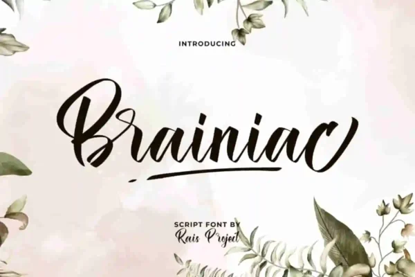 Brainiac Calligraphy Font