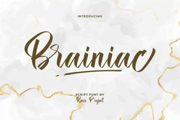 Brainiac Calligraphy Font - Image 11