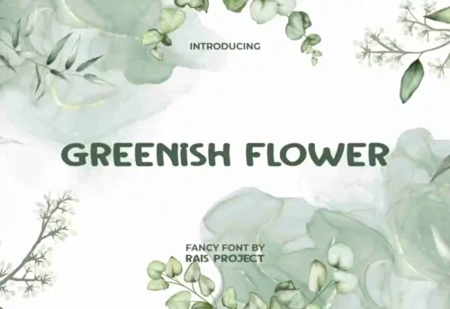 Greenish Flower Font