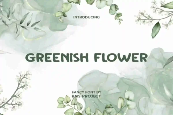 Greenish Flower Font
