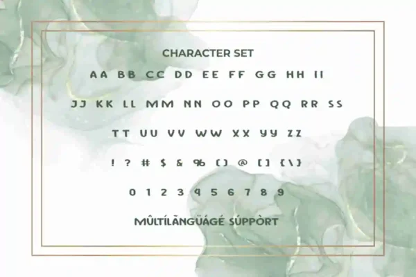 Greenish Flower Font - Image 5