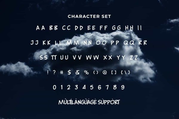 Small Clouds Font - Image 5