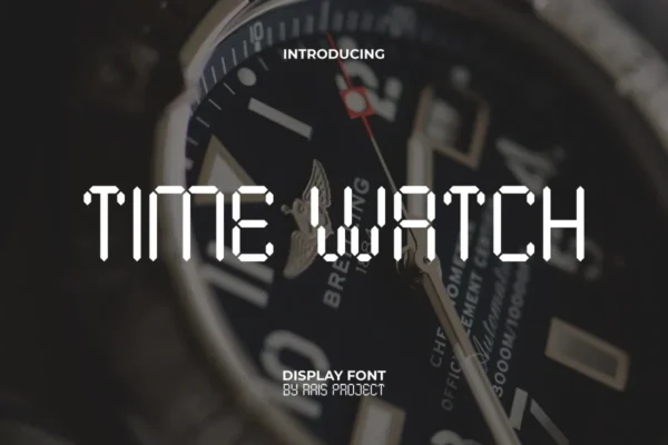 Time Watch Display Font