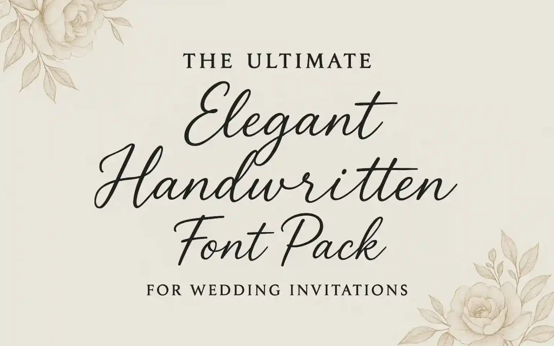 The Ultimate Elegant Handwritten Font Pack for Wedding Invitations