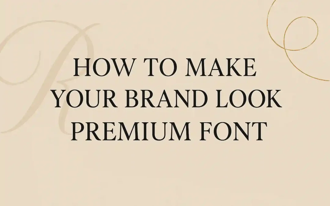 how to make brand look premium font