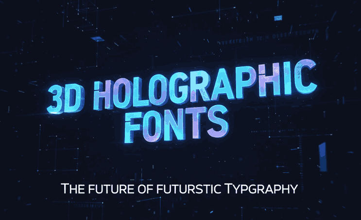 3D Holographic Fonts: The New Future of Futuristic Typography