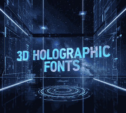 3D Holographic Fonts