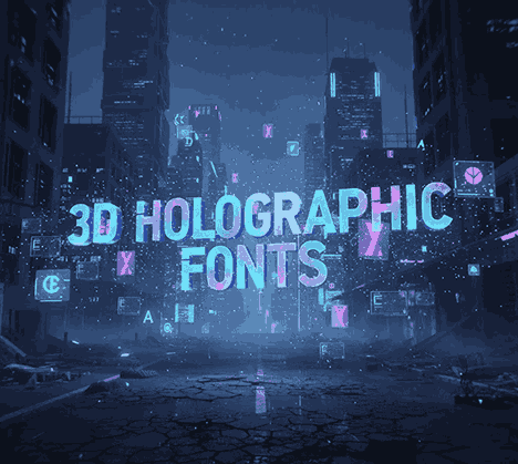 3D Holographic Fonts