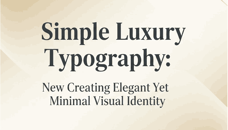 Simple Luxury Typography: New Creating Elegant Yet Minimal Visual Identity