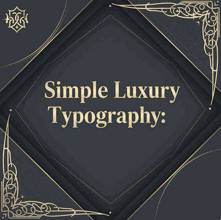 Simple Luxury Typography